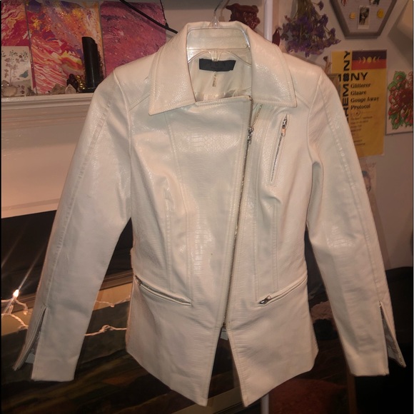 White leather jacket